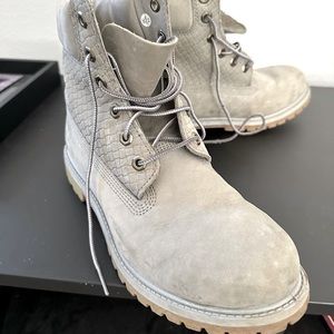 Grey Timberland Boots